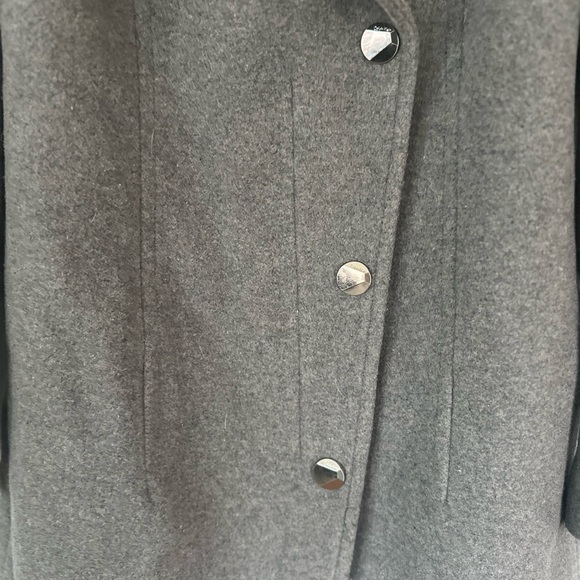Calvin Klein Women's Charcoal Pea Coat - Picture 3 of 5